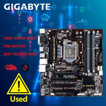 Б/у десктопная Материнская плата GIGABYTE, B85, разъем LGA 1150 i7 i5 i3 DDR3 32 Гб SATA3 USB3.0 Micro-ATX