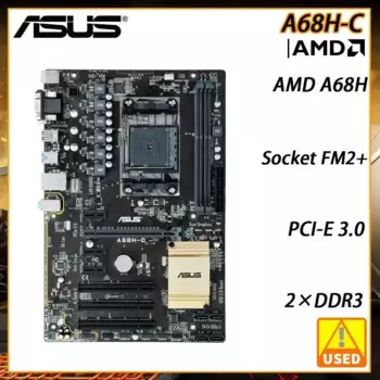 Б/у Материнская плата ASUS A68H-C DDR3 32 Гб AMD A68H чипсет PCI-E 3,0 SATA III USB3.0 ATX материнская плата для AMD A10-6700T cpus