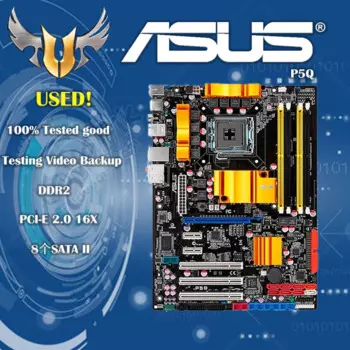 Б/у материнская плата ASUS P5Q LGA 775 DDR2 16 Гб USB2.0 SATA2 P45