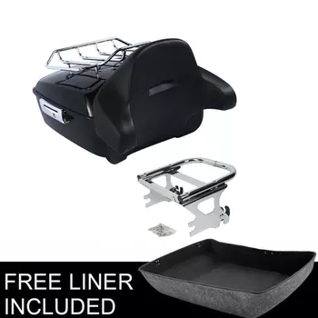 Багажник для спинки багажника мотоцикла King, подходит для Harley Touring Road King Street Electra Glide 1997-2008, багажник для хвостовой коробки