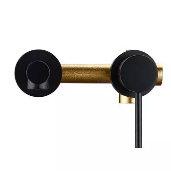 Bagnolux настенный смеситель для раковины матовый черный