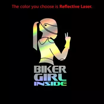 Байкерская девушка внутри виниловая наклейка Байкерская мальчик велосипед мотоциклетные наклейки забавное украшение на окно автомобиля Gitf для любителей мотоциклов