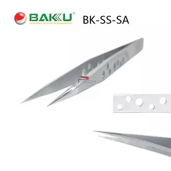 BAKU BK SS-SA тонкий наконечник из нержавеющей стали с антимагнитной точностью Профессиональный Многофункциональный Пинцет инструмент
