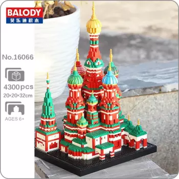 Balody 16066 г., Всемирная архитектура, башня храма святого базилика, церковная башня, алмазные блоки, конструктор, игрушка для детей, без коробки