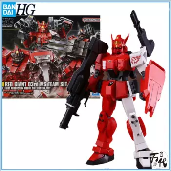 Bandai фигурка Гандам HGUC 1/144 красная трехгигантская команда набор Подлинная модель Gunpla аниме экшн-Фигурки игрушки для детей