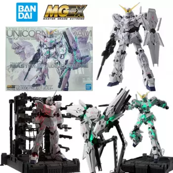 Bandai MGEX 1/100 единорог Gundam Ver.ka 25 см Gundam UC аниме оригинальная экшн-сборка искусственная игрушка Коллекция подарков