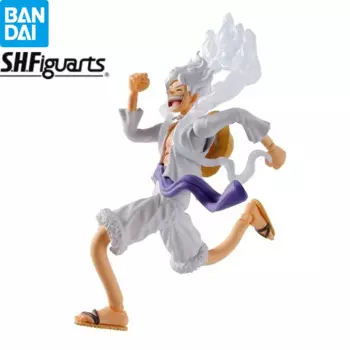 Bandai One Piece S.H. Фигурс Обезьяна D Luffy Gear 5 15 см фигурка аниме экшн-модель коллекционные игрушки в подарок