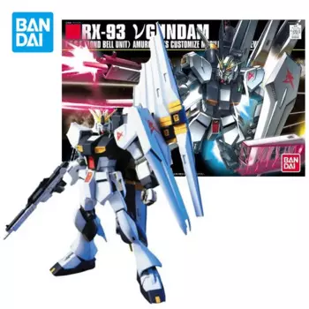 Bandai Original HG 1/144 RX-93 New Nu Gundam аниме экшн-фигурка Сборная модель игрушки модели украшения подарки для детей мальчиков