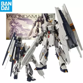 Bandai Pb Mg 1/100 Nu Gundam Hws Ver Ka Сборная модель Gunpla коллекционный мобильный костюм комплект роботов модели Аниме фигурки подарок для детей