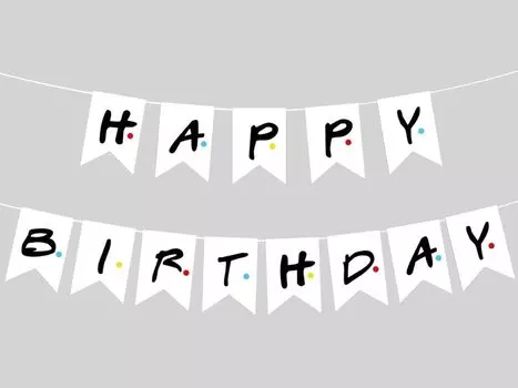 Баннер "Друзья" для вечеринки