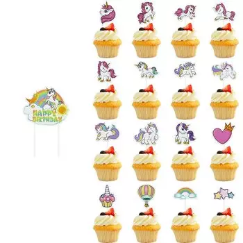 Баннер с днем рождения единорог ZQCXLD