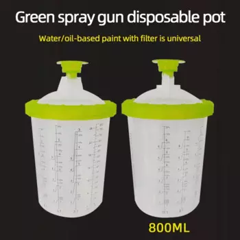 Баночка для распылителя 800 мл, 50 комплектов, одноразовый горшок для мытья автомобиля, пистолет-распылитель краски, универсальный контейнер для краски, верхняя баночка для SATA DEVILIBSS IWATA