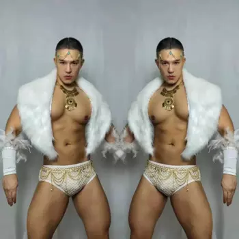 Бар, ночной клуб, DJ Gogo, сексуальная сценическая одежда, мужская танцовщица, командный клуб, рейв-наряды, белые шорты из искусственной шаль, танцевальный костюм для шоу