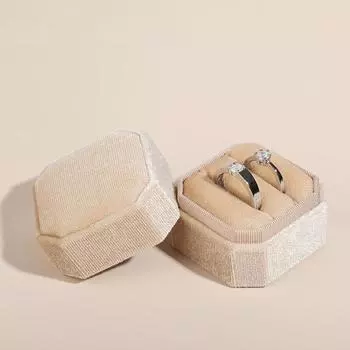 Бархатная восьмиугольная шкатулка для колец generic