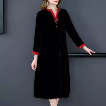 Бархатное платье, новинка 2020, женское осенне-зимнее платье с длинным рукавом и оборками, роскошное модное женское платье в стиле ретро, весенняя одежда