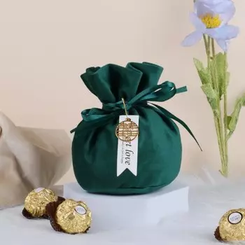 Бархатные подарочные мешочки с нитью с жемчугом HARKO