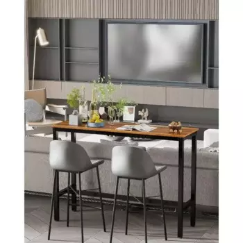 Барный стол с прочной рамой, высокий обеденный стол, кухонный барный стол для столовой