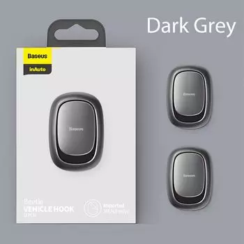 Baseus автозастежка зажим автомобильные крючки для сумки USB-кабель органайзер для хранения вешалка для ключей аксессуары 2 шт. металлические автомобильные крючки
