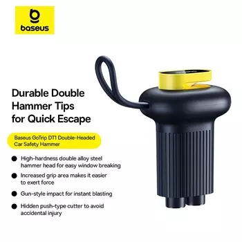 Baseus двуглавый автомобильный безопасный молоток из легированной стали молоток для аварийного спасения скрытый толкающий резак оконный выключатель спасательный инструмент