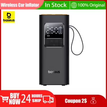 Портативный воздушный компрессор Baseus, беспроводной воздушный насос, накачивающий воздух для автомобиля, мотоцикла, велосипеда, электрический шинный портативный насос для накачивания