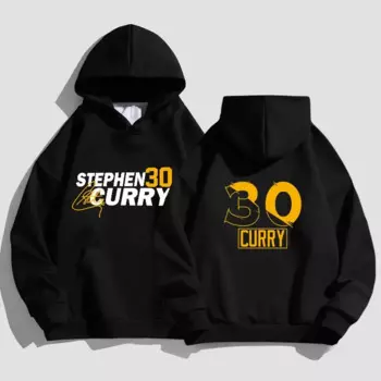 Баскетбольная толстовка Curry Gold State Sports Coat Warrioorrs Stephen Толстовка черная