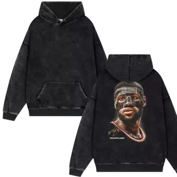 Баскетбольная звезда родмен Иверсон Энтони Джеймс большая голова американская Ретро Баскетбольная Спортивная Толстовка из чистого хлопка джемпер оверсайз