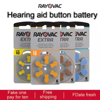 Батареи для слухового аппарата RAYOVAC EXTRA 1,45 в A312 10 A13 675 PR41, 60 шт./10 карт, цинковая воздушная батарея, высокая производительность для BTE CIC RIC