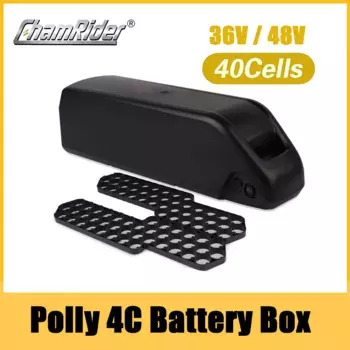 Батарейный отсек ChamRider-Polly 4C для электрического велосипеда, батарейный отсек 48 В, даунтуб Ebike, даунтуб, 21700 ячеек, 10S4P, 13S3P