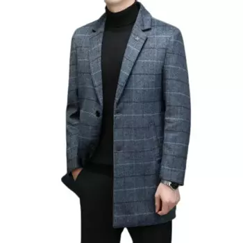BATMO 2023 мужское шерстяное пальто в клетку деловой Повседневный Классический стиль приталенная шерстяная куртка мужская брендовая одежда M877