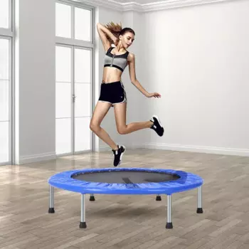 Батут складной для фитнеса, маленький батут с регулируемыми поручнями для детей и взрослых, уличный, для дома и спортзала, 36 дюймов