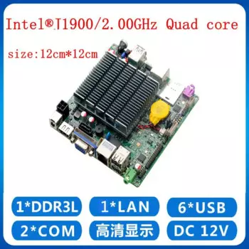 Bay Trail j1900 mini itx материнская плата Quad core 2,0 ГГц, DC 12 В nano itx материнская плата 1 LAN 6 USB