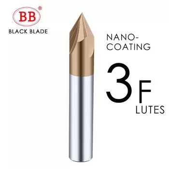 BB Твердосплавная фреза V-образная 3/6/8 мм 60/90/120 градусов