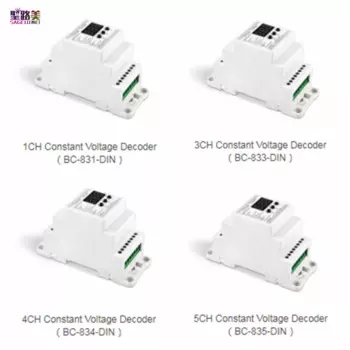 BC-831 833 834 835 Din Rail DMX512 декодер постоянного напряжения 1CH 3CH 4CH 5CH LED CV DMX 1990 сигнал для PWM контроллера