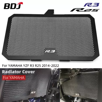 Крышка радиатора BDJ R25 R3 2022 YZFR3, решетка радиатора мотоцикла, защитная решетка с ЧПУ для Yamaha YZF-R3 2014-2021