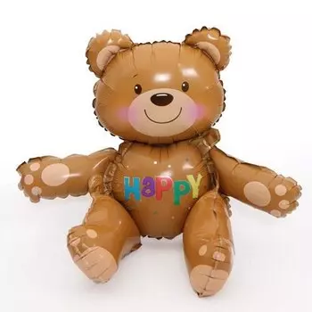 Beadia Большой 3D медведь гелиевый шар
