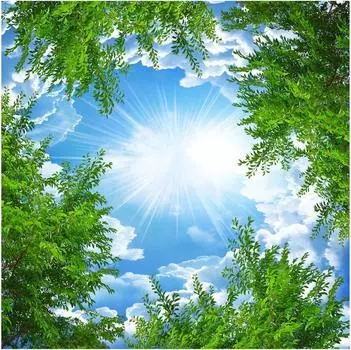 beibehang 3D шелковые обои голубое небо белые облака