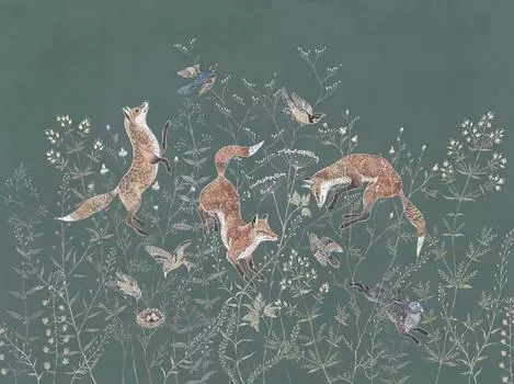 beibehang Мультяшные Ретро Лисы Обои из природных материалов