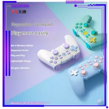 Beitong Bat 4, Dopamine Edition, 2,4 г, беспроводной вибрационный геймпад, механическая игровая ручка, контроллер для телефона Xbox, ПК, прекрасный подарок