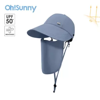 Бейсболка OhSunny с защитой от УФ-лучей UPF1000 + солнцезащитные шляпы 2024 Новинка модный съемный защитный шарф для весны и лета на открытом воздухе