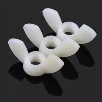 Белая/черная пластиковая нейлоновая дисковая гайка-Бабочка Ручная винтовая крышка