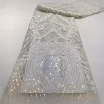 Белая фототкань, французский тюль, ткань, нигерийский тюль, кружевная ткань, блестки для шитья, свадебная ткань, женское платье