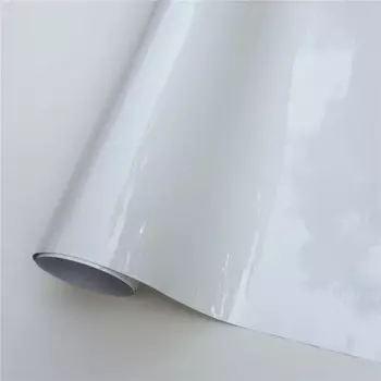Белая глянцевая виниловая пленка, глянцевая автомобильная пленка, без пузырьков, автомобильная наклейка, велосипед, телефон, консоль, кожа