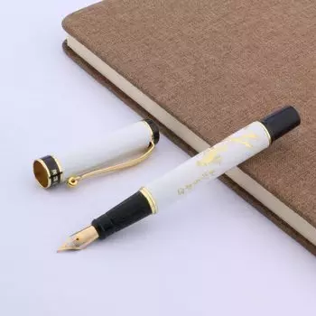 Белая керамическая перьевая ручка Chouxiongluwei с иридиевым золотым пером