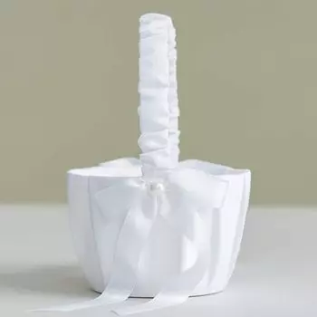 Белая шелковая свадебная корзина YONGSNOW