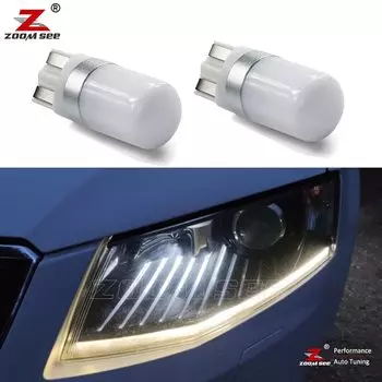 Беласветодиодный светодиодная габаритная лампа Canbus для Skoda Octavia 3 MK3 A7, с ксеноновой фарой (2013-2016), 2 шт.