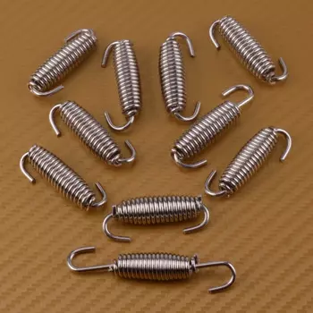 Beler 10 шт. нержавеющая сталь 68 мм серебристый мотоцикл ATV Глушитель выхлопная труба Поворотная пружина