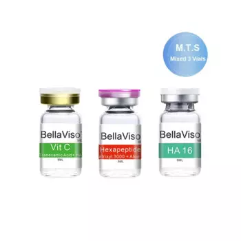 BellaViso микс 3 флакона MTS Сыворотка для лица гексапептид витамин C Гиалуроновая кислота увлажнение кожи против морщин уход за кожей эссенция