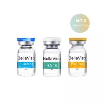 BellaViso смешанная 3-флаконная эссенция для лица Fullerene HA16 ретинол MTS против морщин, увлажняющая сыворотка для лица против прыщей, укрепляющая кожу