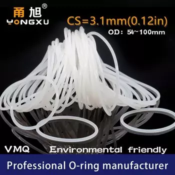 Силиконовые уплотнительные кольца YONGXU OD54/55/60/65/70/75/80/85/90/95/100*3.1 мм