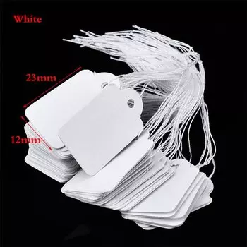 Белые бумажные ценники для ювелирных изделий Ailimi 100 шт